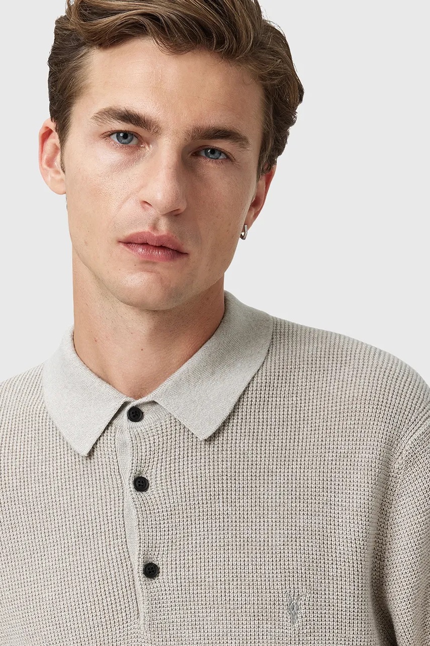 Свитер с добавлением шерсти AllSaints ASPEN цвет серый лёгкий M095KB