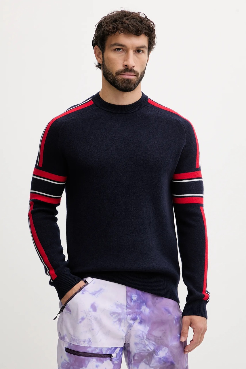 Fusalp pulover de lână Spectavia culoarea bleumarin, I2114