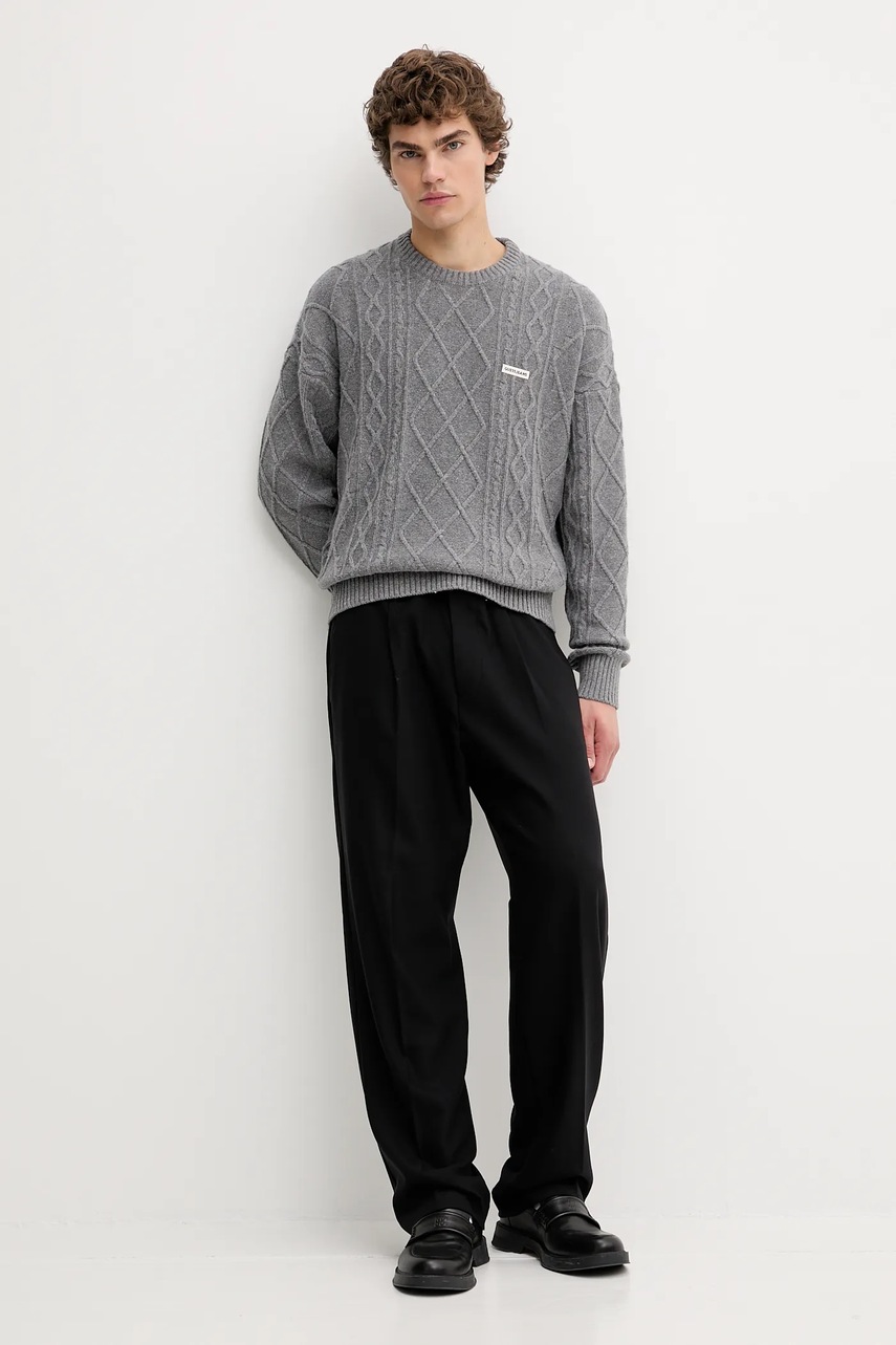 Свитер с добавлением шерсти Guess Jeans цвет серый  M5BR04 Z0561