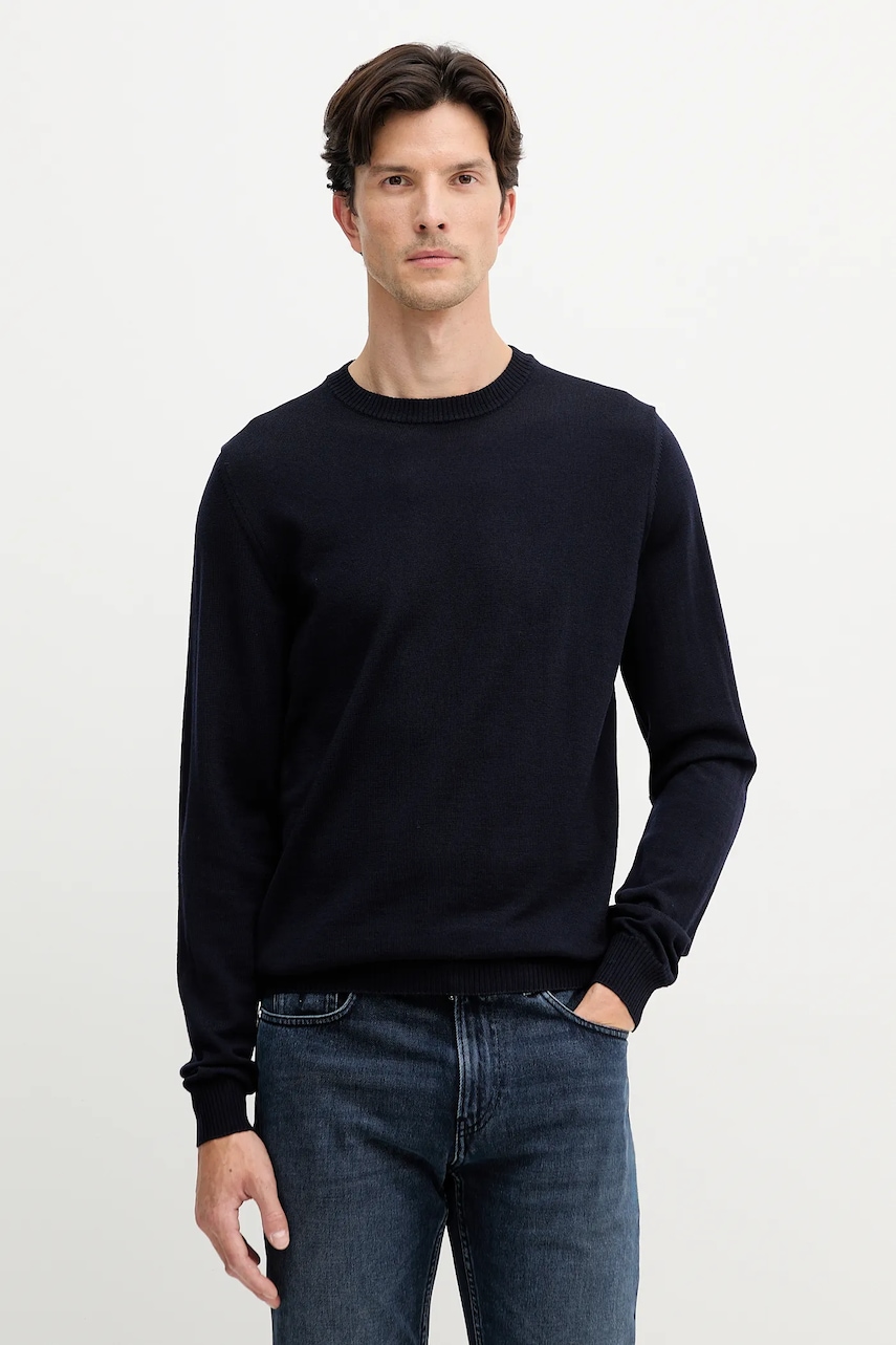 Trussardi pulover de lână culoarea bleumarin, light, M0058000007N