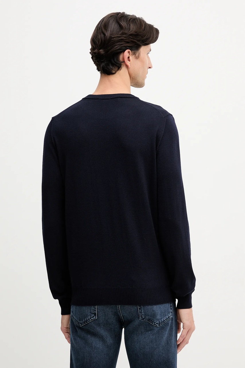 Μάλλινο πουλόβερ Trussardi ανδρικό, χρώμα: ναυτικό μπλε, M0058000007N φωτογραφία