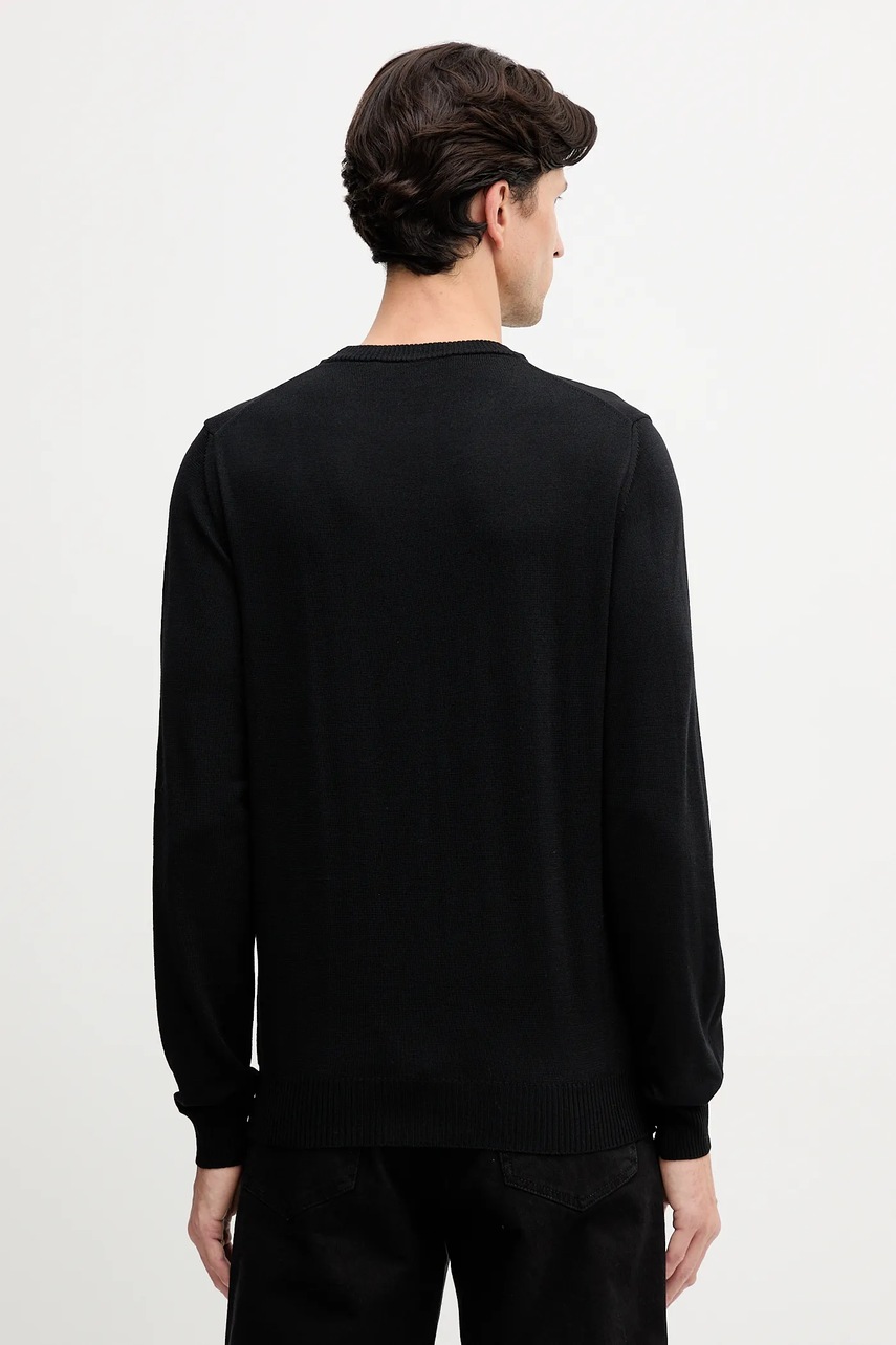 Μάλλινο πουλόβερ Trussardi ανδρικό, χρώμα: μαύρο, M0058000007N φωτογραφία
