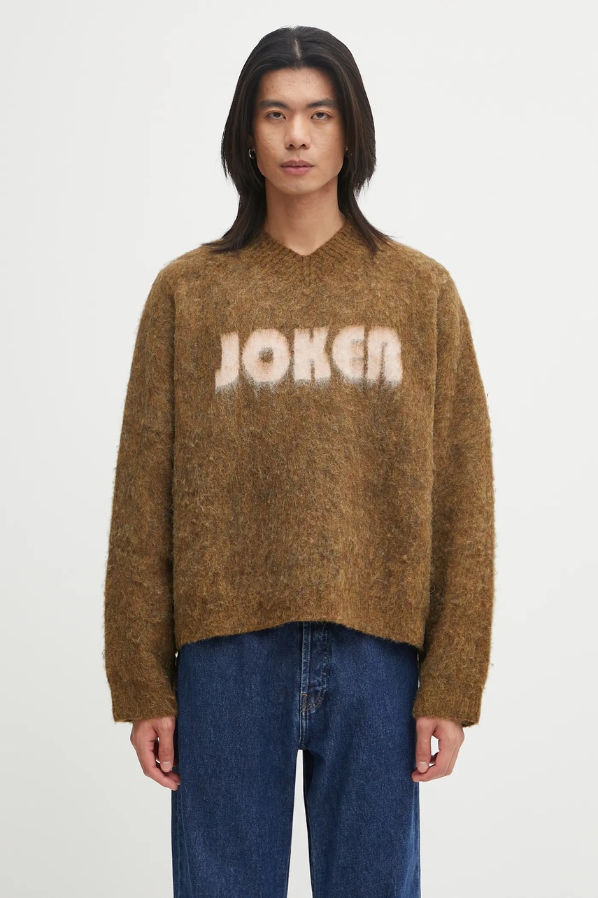 Martine Rose pulover din amestec de lână Brushed Mohair V-Neck