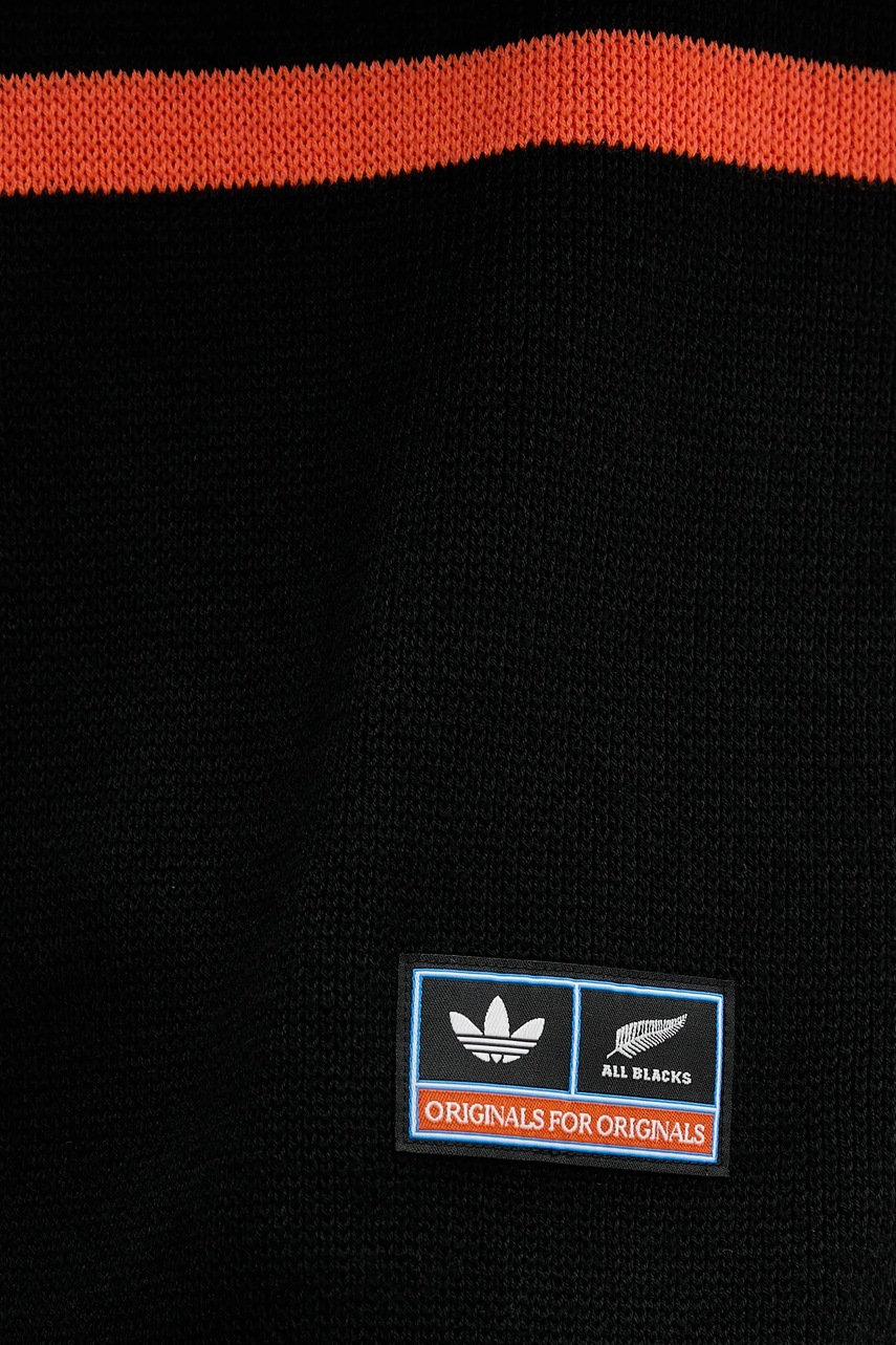 Svetr z vlněné směsi adidas Originals All Black (obrázek 5)