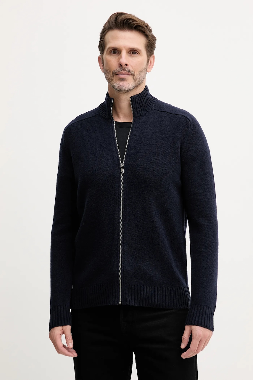 United Colors of Benetton cardigan din lână culoarea bleumarin, 1006U501C