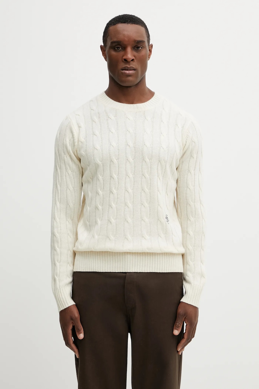 Sporty & Rich sweter wełniany SRC Cableknit Cashmere