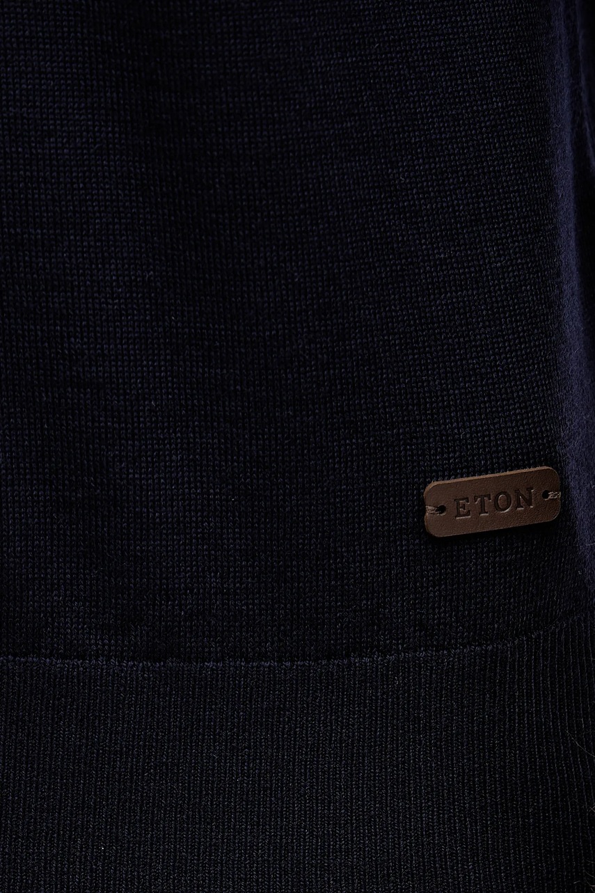 Μάλλινο πουλόβερ Eton ανδρικό, χρώμα: ναυτικό μπλε, 100013670 φωτογραφία