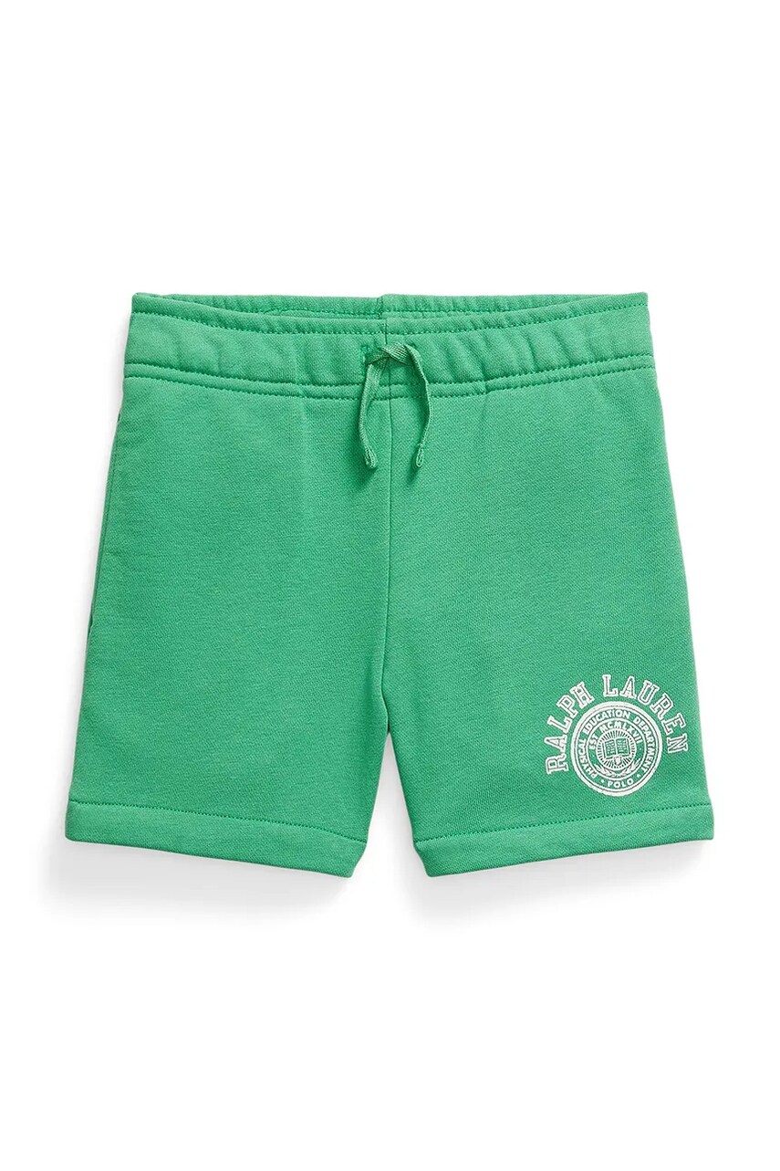 Levně Kraťasy Polo Ralph Lauren zelená barva, nastavitelný pas, 322971324001