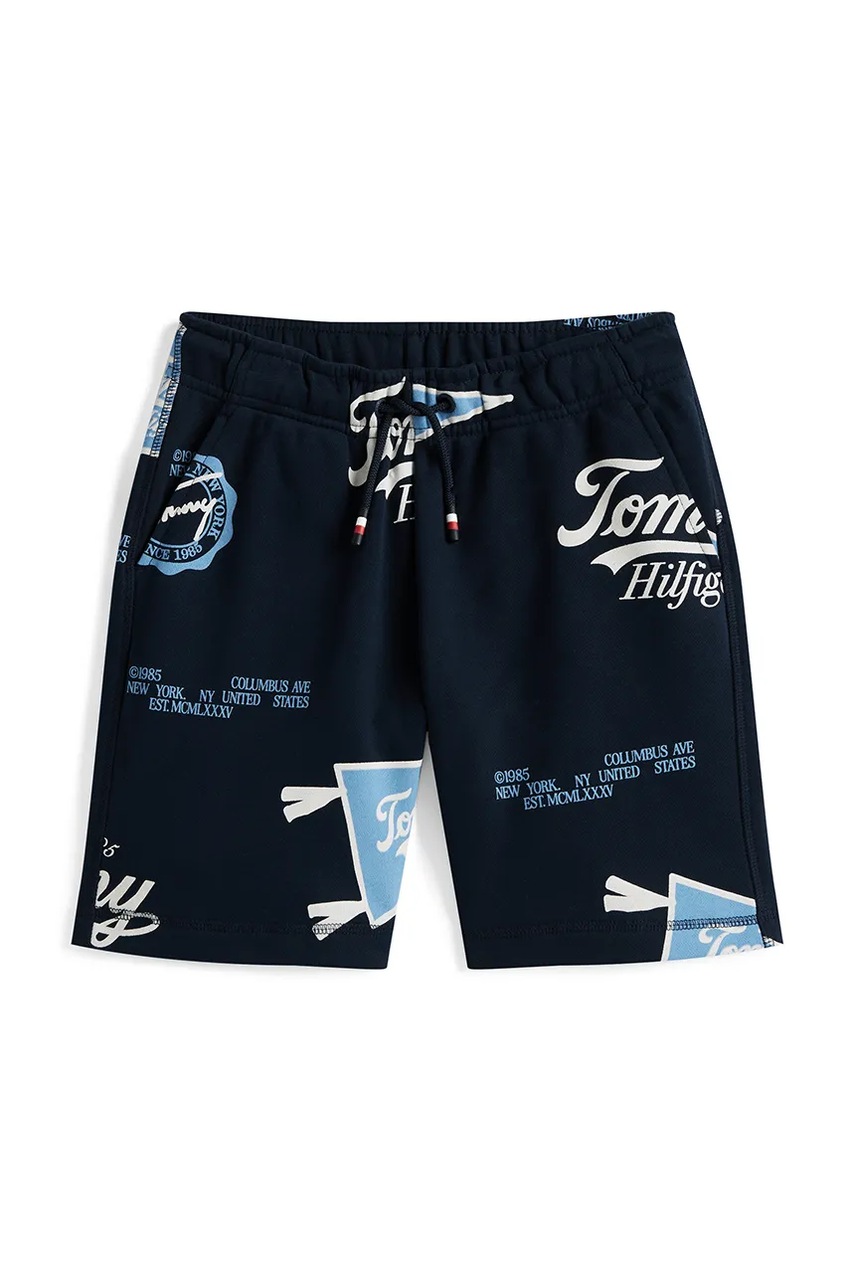 Шорты Tommy Hilfiger цвет синий регулируемая талия KB0KB09806