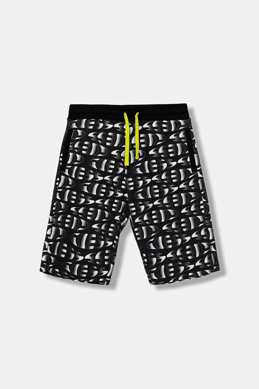 Levně Dětské bavlněné šortky Guess černá barva, nastavitelný pas, L5YD00 KA6R4