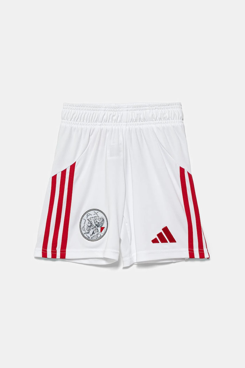 Levně Dětské kraťasy adidas Performance AJAX bílá barva, nastavitelný pas, JI7215