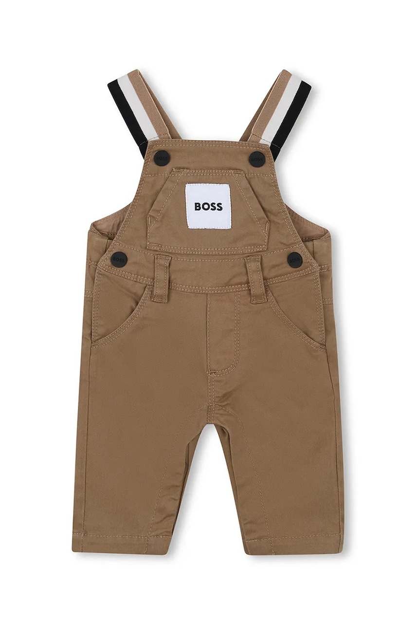 BOSS pantaloni scurți culoarea maro, J52517