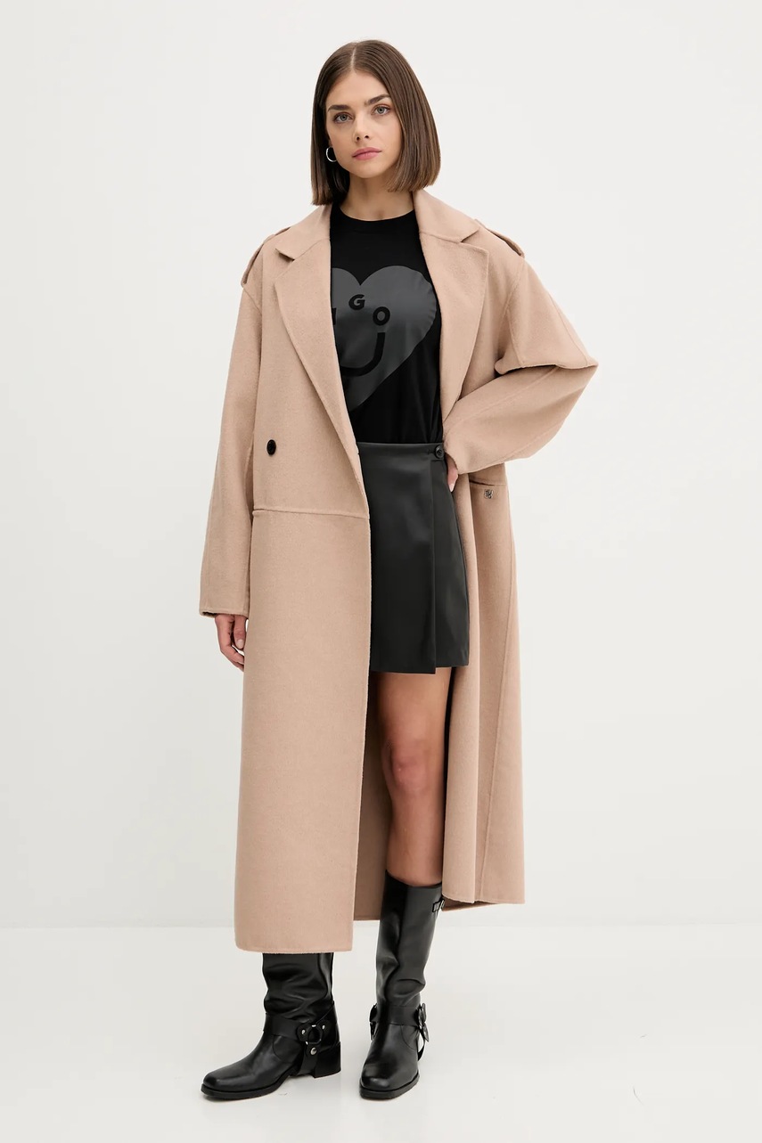 Шорты HUGO цвет чёрный однотонные высокая посадка 50542312