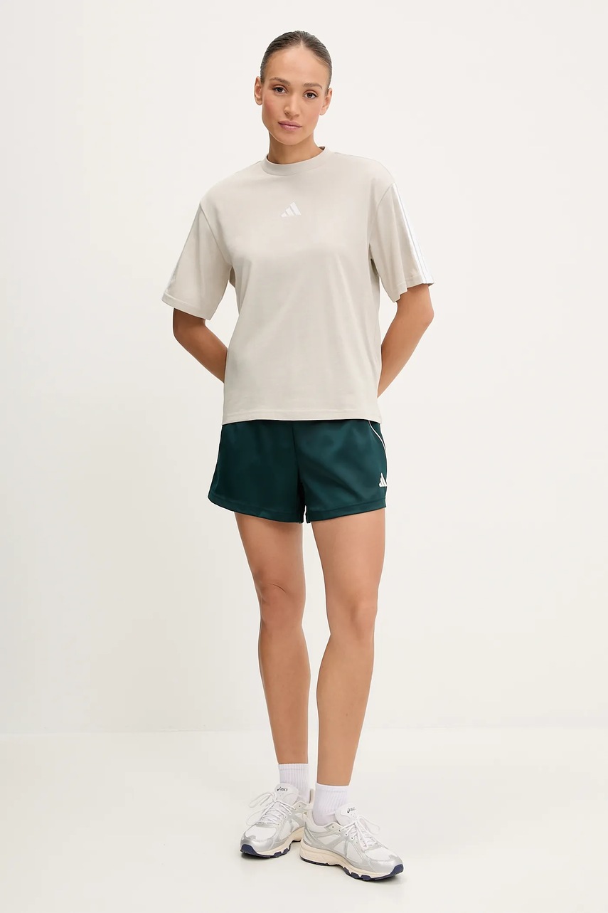 Шорты adidas Stadium цвет зелёный с принтом высокая посадка JW0501