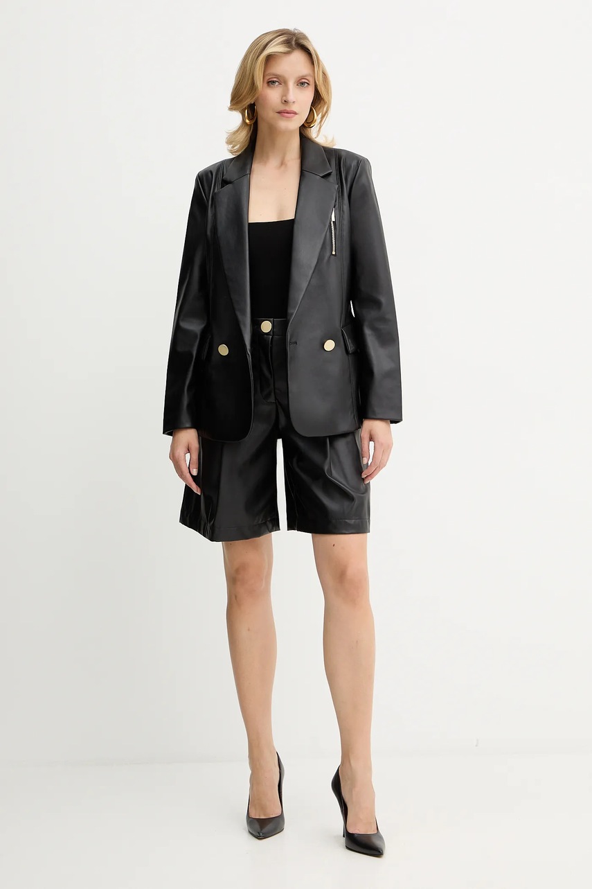 Шорты Armani Exchange цвет чёрный однотонные высокая посадка XW001265 AF16106