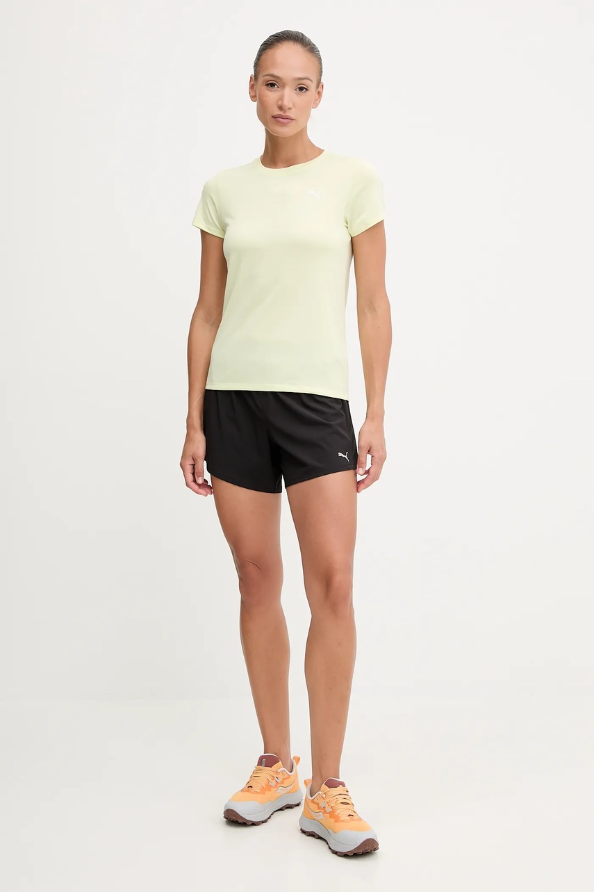 Тренировочные шорты Puma цвет чёрный однотонные высокая посадка 526587