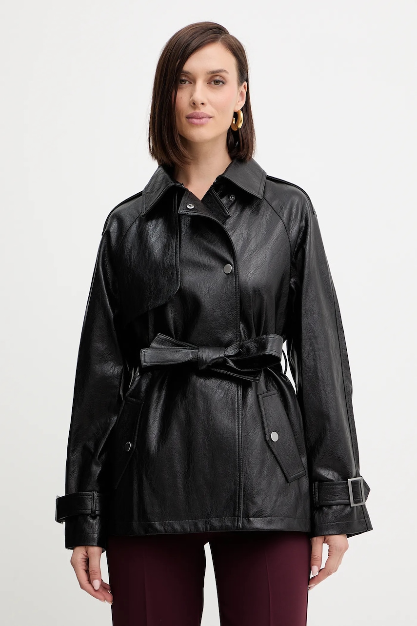 Bunda Guess MARIKA černá barva, přechodná, W5BL88 WH520