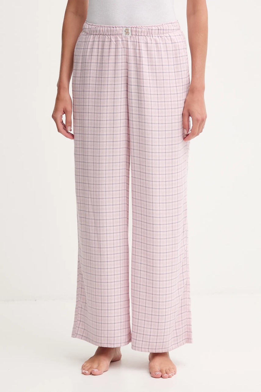 Hollister Co. pantaloni de pijama culoarea roz, KI346-5063