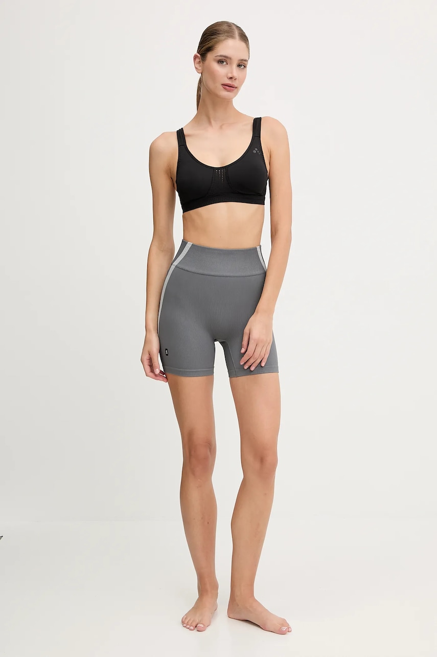 Шорты для йоги ON running Studio цвет серый с принтом высокая посадка 1WF10360962 Шорты для йоги ON running Studio цвет серый с принтом высокая посадка 1WF10360962