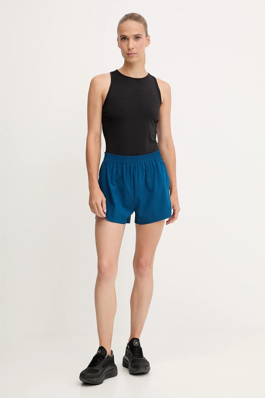 Шорты для бега ON running цвет синий однотонные высокая посадка 1WF10333536