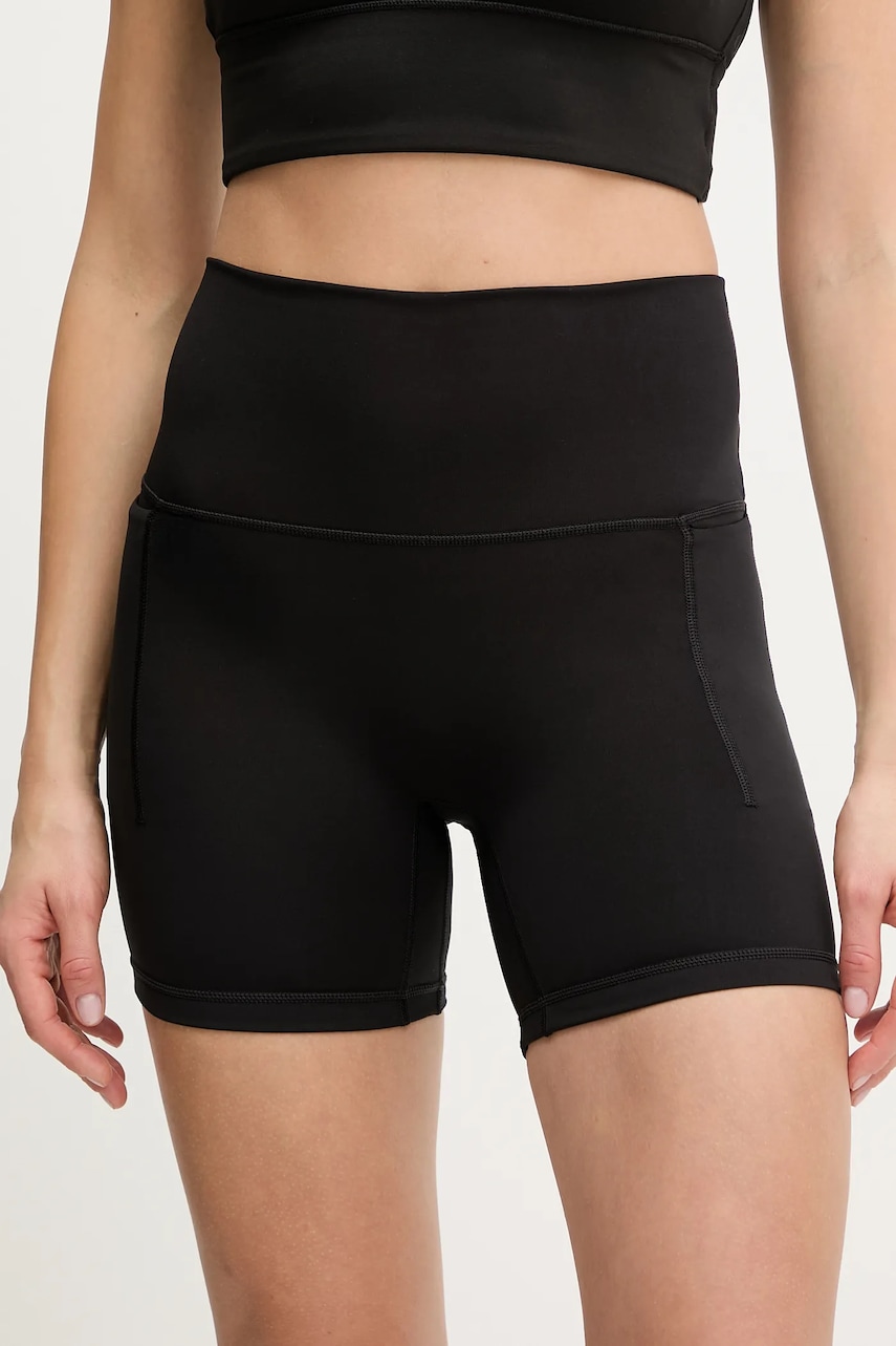adidas Performance pantaloni scurți de antrenament culoarea negru, uni, medium waist, KT3301