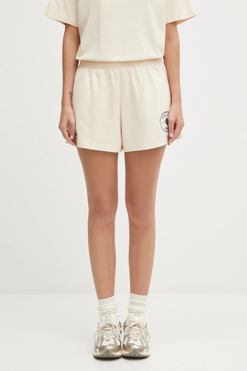 Sporty & Rich pantaloni scurți din bumbac Eden Crest Embroidered Disco