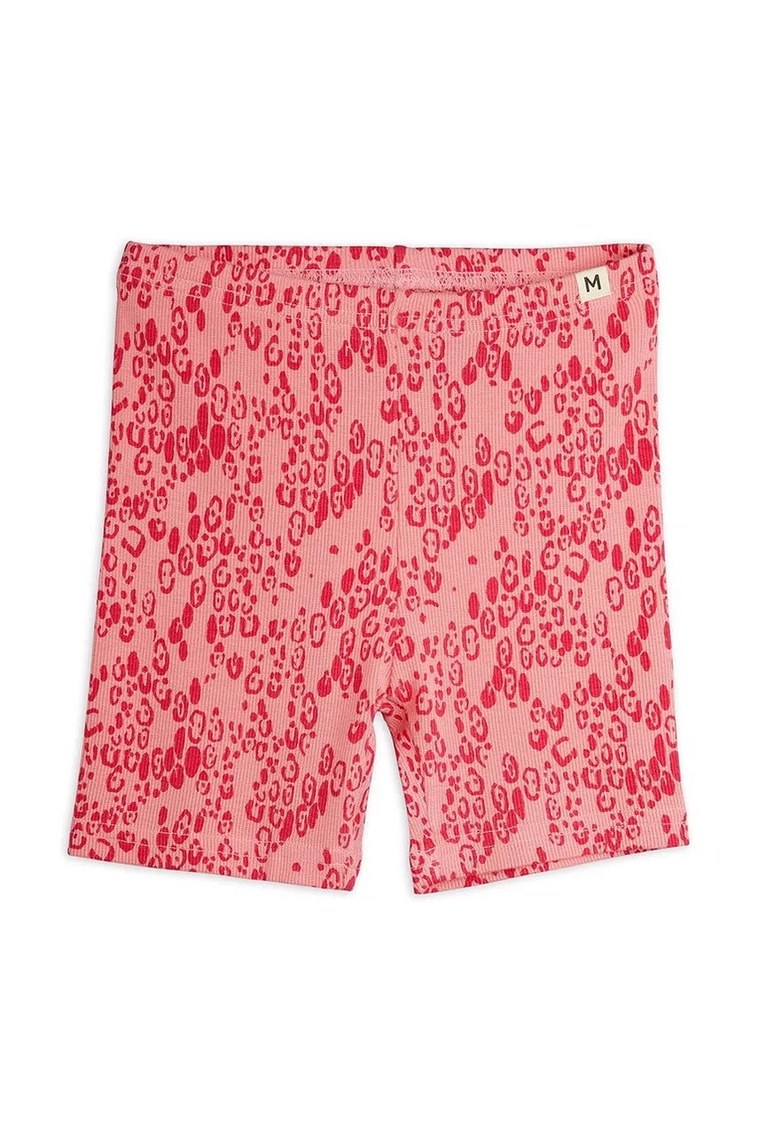Mini Rodini pantaloni scurti copii Mini leopard culoarea roz, cu imprimeu, 1100028928