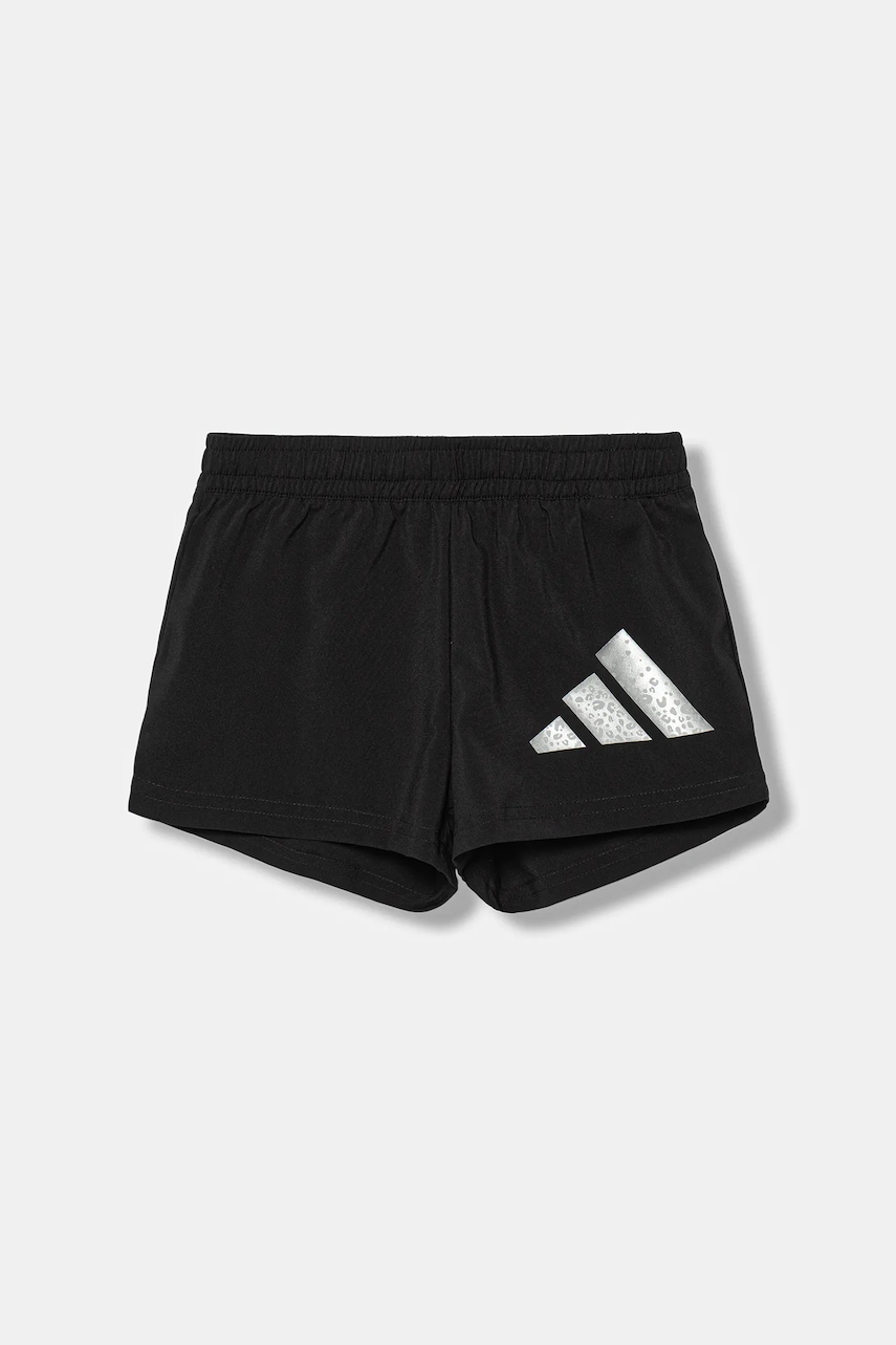 adidas pantaloni scurți copii culoarea negru, cu imprimeu, talie reglabila, JM3847