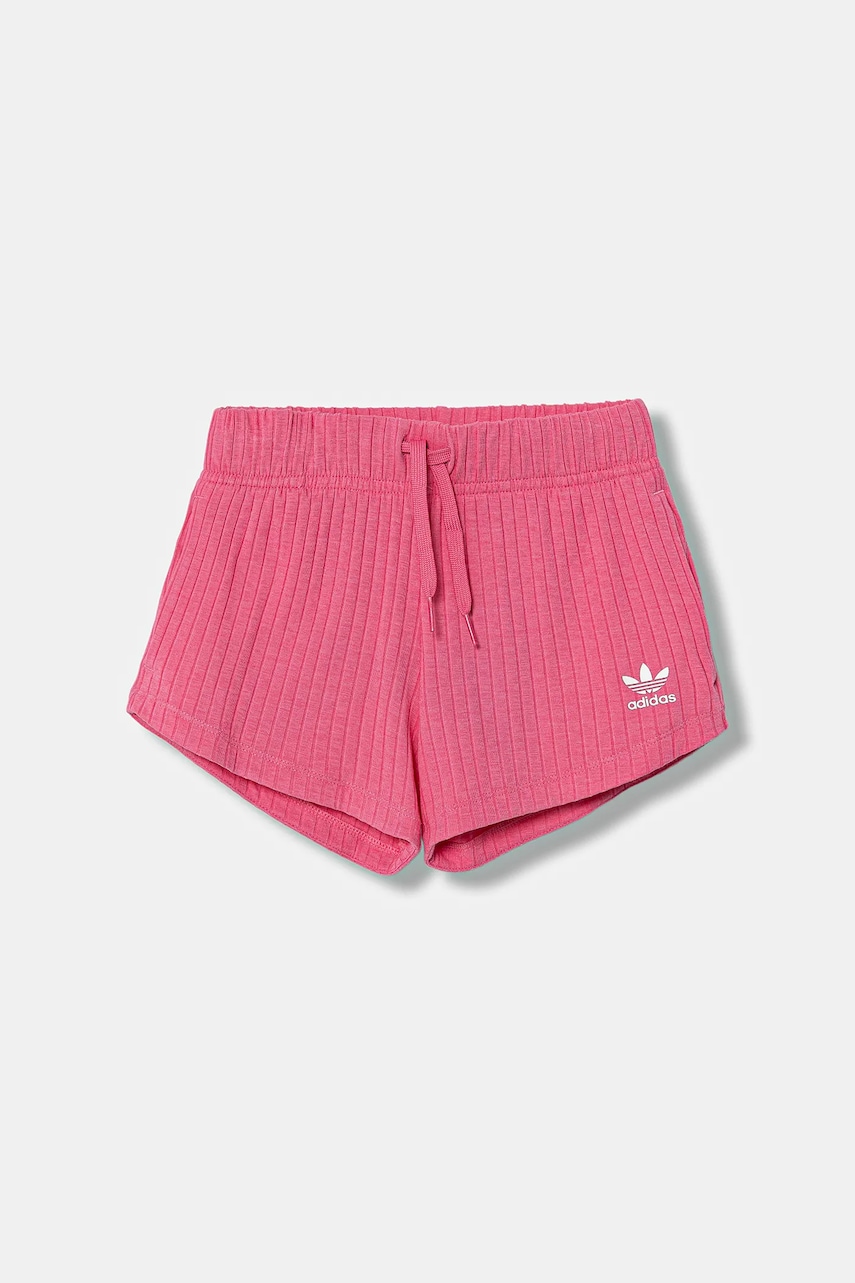 adidas Originals pantaloni scurți copii culoarea roz, cu imprimeu, talie reglabila, JX2775