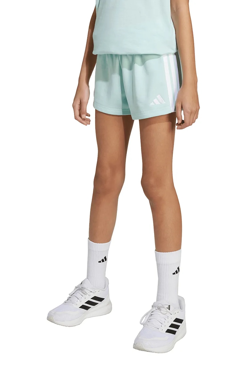 adidas pantaloni scurți copii culoarea turcoaz, cu imprimeu, talie reglabila, KB7301