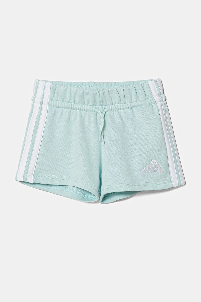 adidas pantaloni scurti copii culoarea turcoaz, cu imprimeu, talie reglabila, KB7301