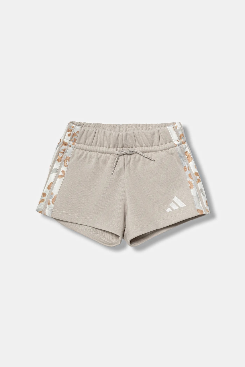 adidas pantaloni scurți copii culoarea bej, talie reglabila, KC5474
