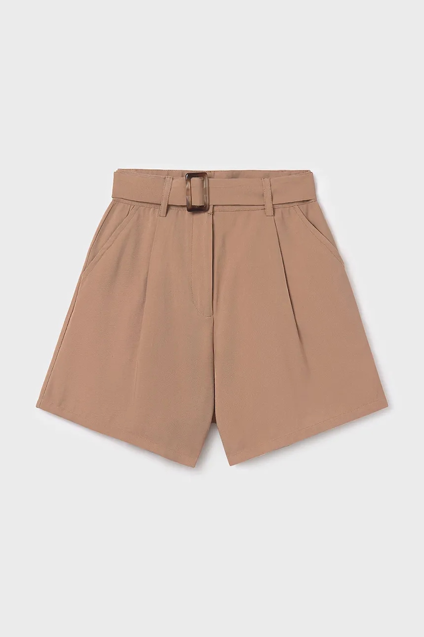 Mayoral pantaloni scurți copii culoarea maro, talie reglabila, 7217