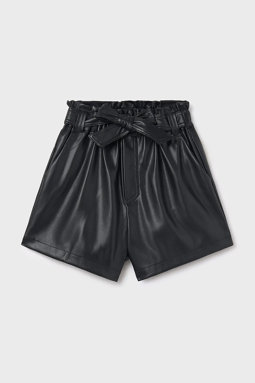 Mayoral pantaloni scurți copii culoarea negru, uni, talie reglabilă, 7218