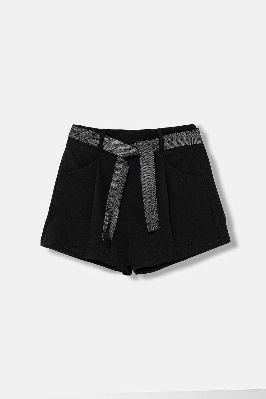 United Colors of Benetton fustă-pantaloni pentru copii culoarea negru, uni, 40ZBC904C