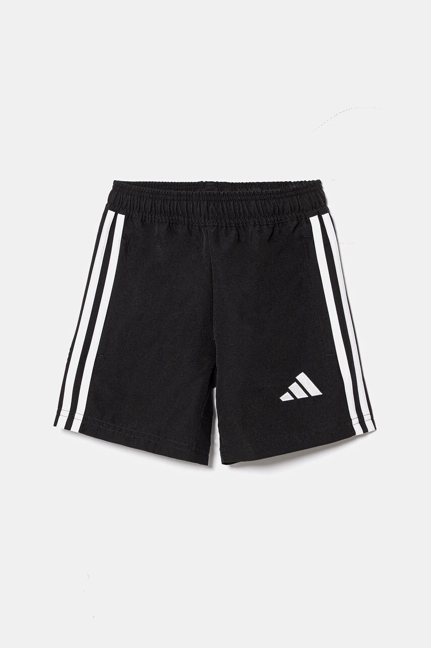Levně Dětské kraťasy adidas Performance černá barva, s aplikací, nastavitelný pas, JD0641