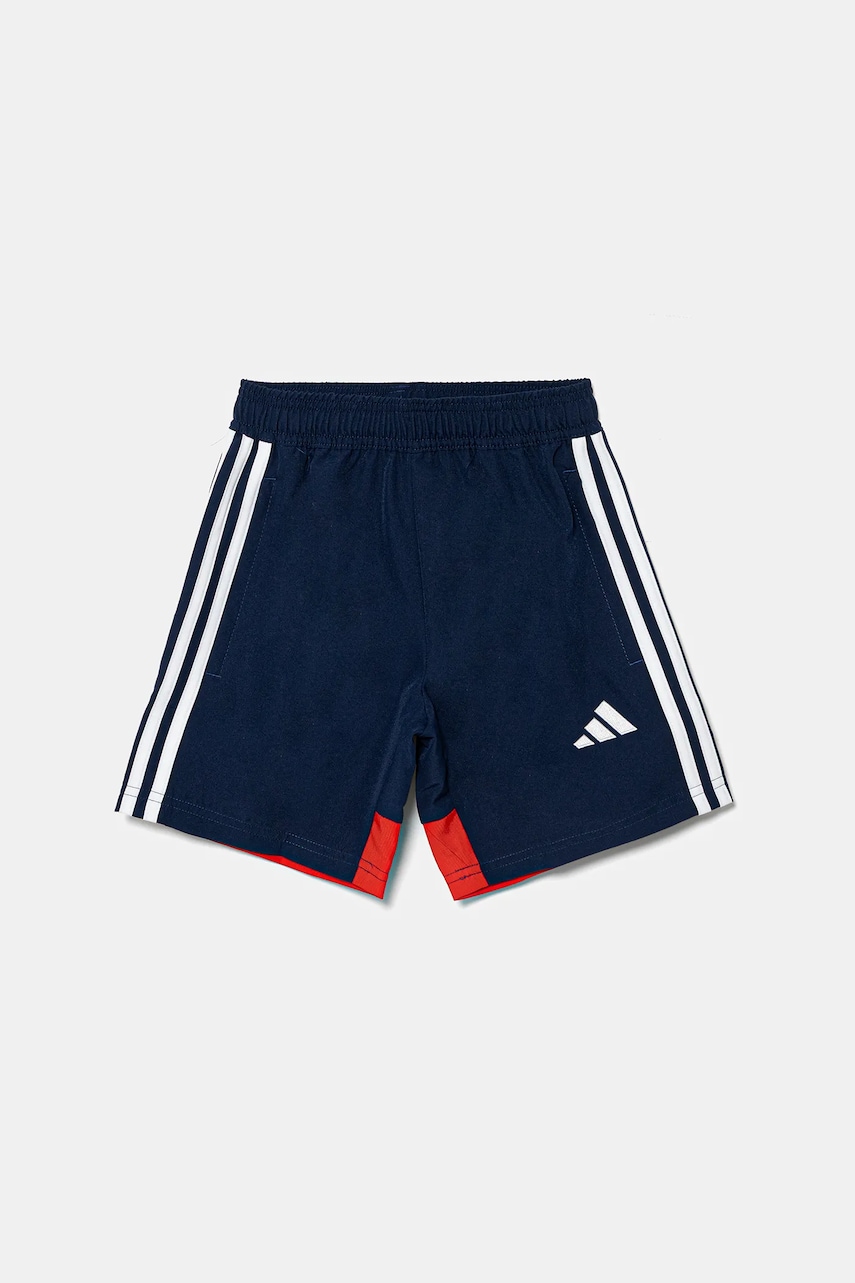 adidas Performance pantaloni scurti copii culoarea bleumarin, cu imprimeu, talie reglabila, JD0642