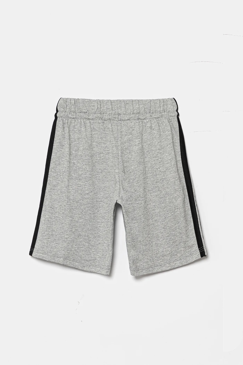 Детские хлопковые шорты adidas цвет серый с аппликацией регулируемая талия JD6496 Детские хлопковые шорты adidas цвет серый с аппликацией регулируемая талия JD6496