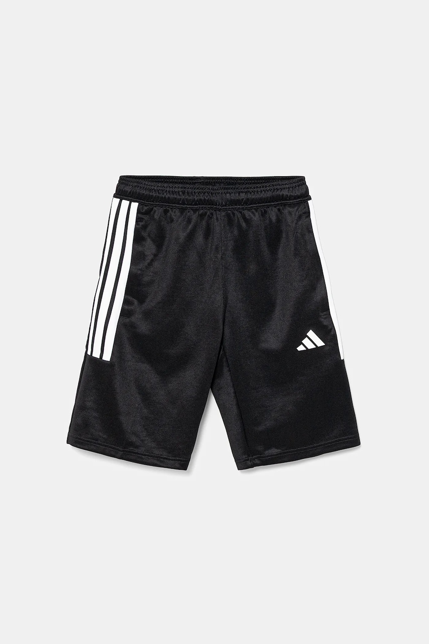 adidas pantaloni scurti copii culoarea negru, cu imprimeu, talie reglabila, JI6179