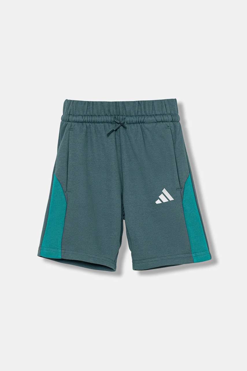 adidas pantaloni scurți copii culoarea verde, cu imprimeu, talie reglabila, JM1626
