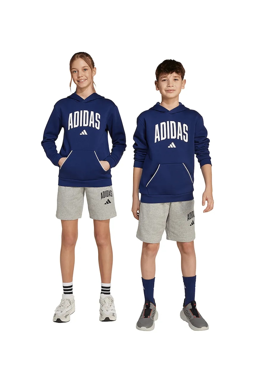 adidas pantaloni scurți copii culoarea gri, cu imprimeu, JW2380