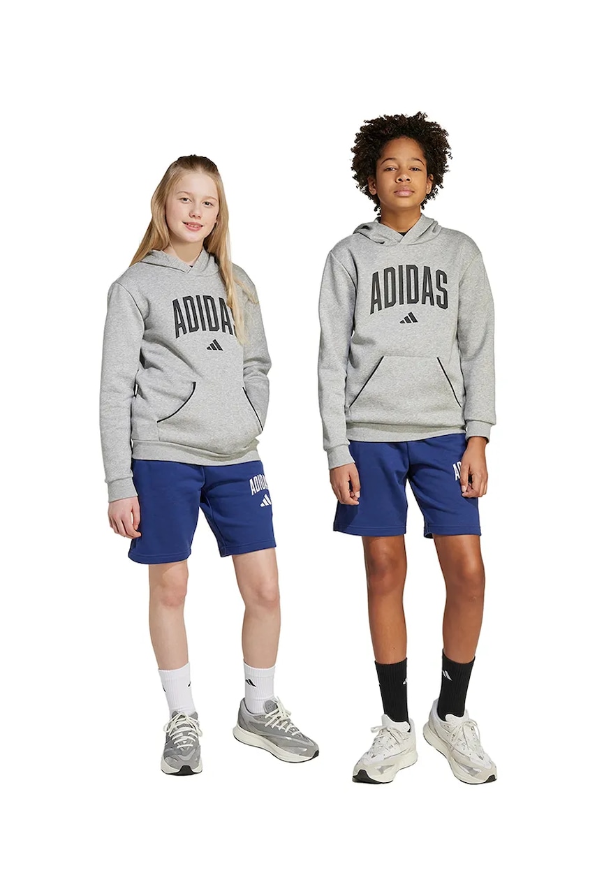 adidas pantaloni scurți copii culoarea bleumarin, cu imprimeu, talie reglabila, JX6593