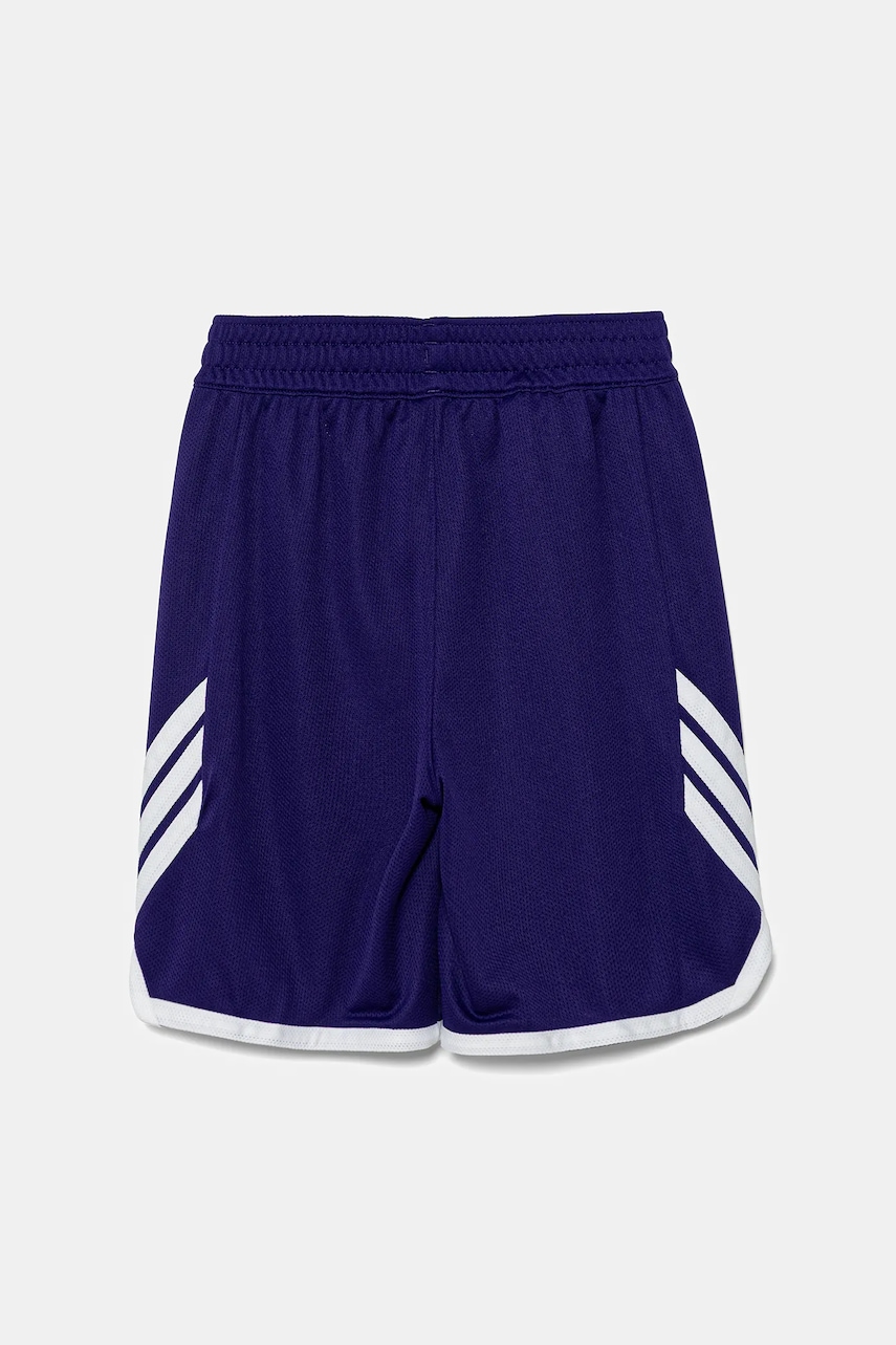 Детские шорты adidas Originals цвет фиолетовый узор регулируемая талия KC6975 Детские шорты adidas Originals цвет фиолетовый узор регулируемая талия KC6975