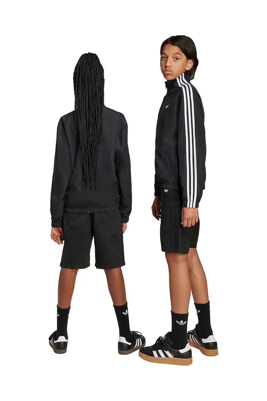 Детские хлопковые шорты adidas Originals цвет чёрный однотонные JX3887 Детские хлопковые шорты adidas Originals цвет чёрный однотонные JX3887