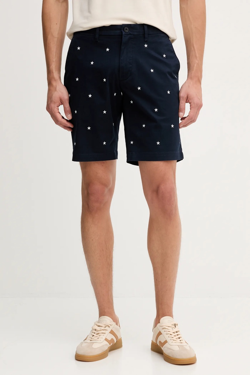 Levně Kraťasy Tommy Hilfiger pánské, tmavomodrá barva, MW0MW40562