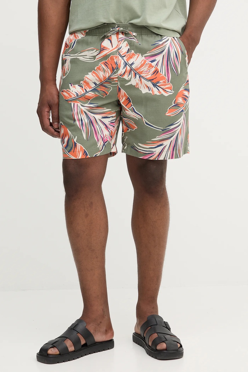 Levně Kraťasy Tommy Hilfiger pánské, zelená barva, MW0MW39708