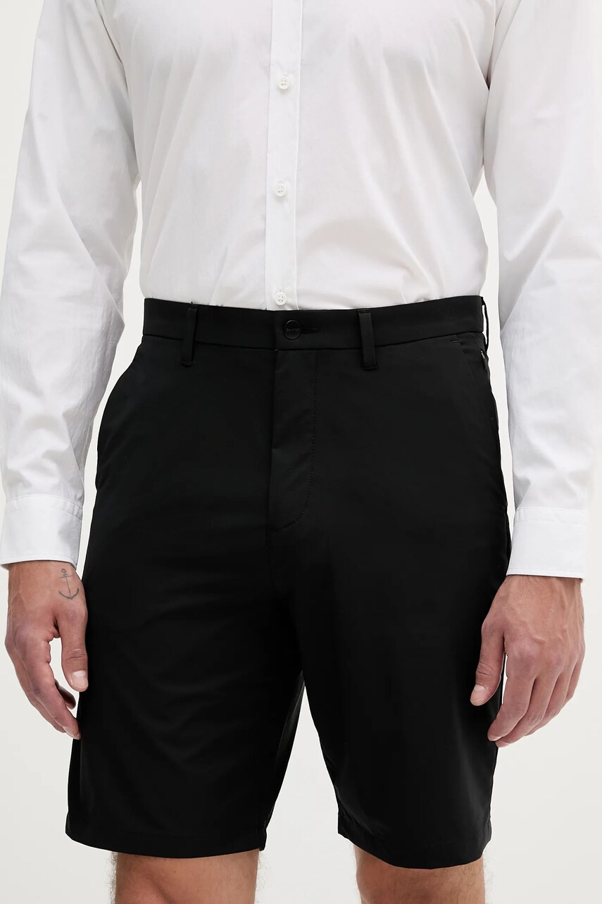 Levně Kraťasy Calvin Klein pánské, černá barva, LV04LB613G