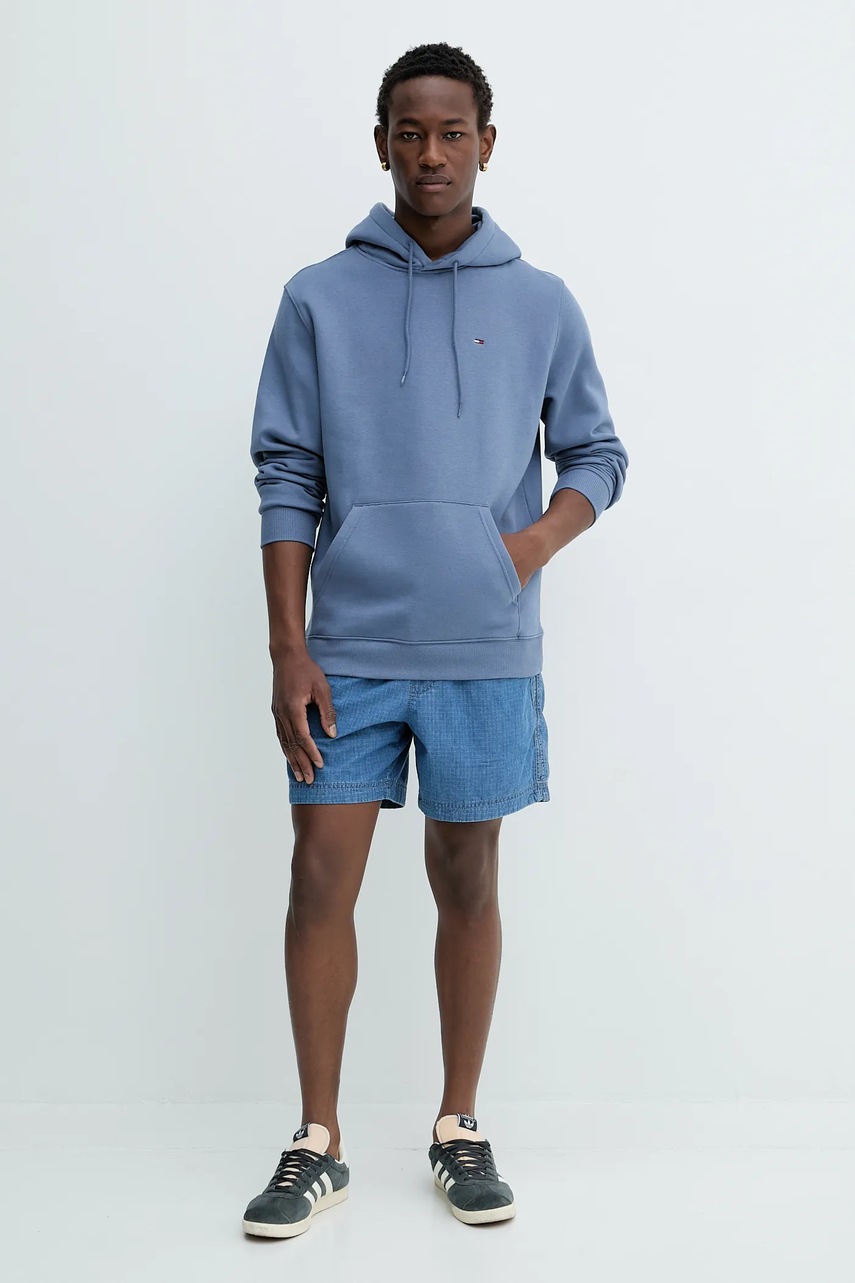 Хлопковые джинсовые шорты Tommy Jeans цвет синий DM0DM21245