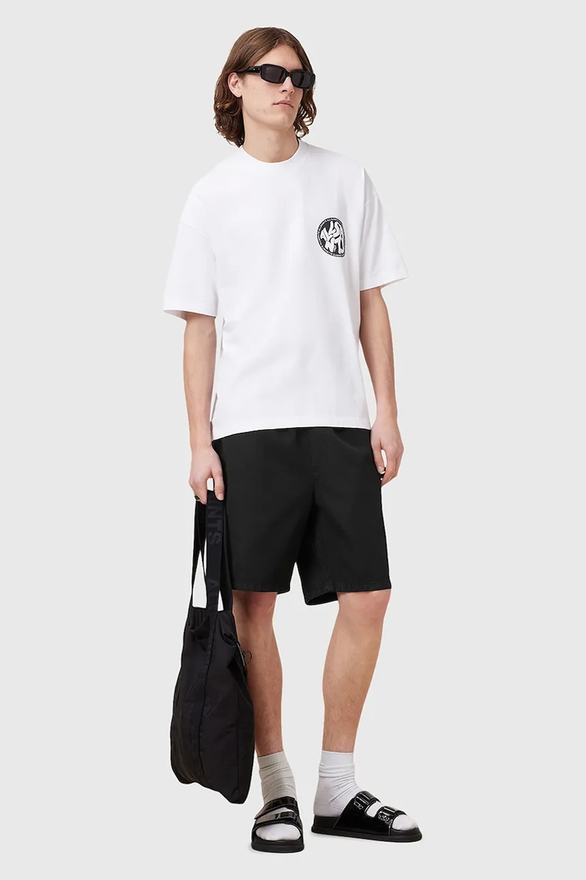 Šortky s prímesou ľanu AllSaints HANBURY