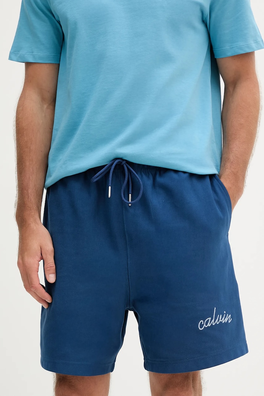 Levně Kraťasy Calvin Klein Jeans pánské, tmavomodrá barva, LV04RC224G